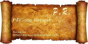 Pécsy Roland névjegykártya
